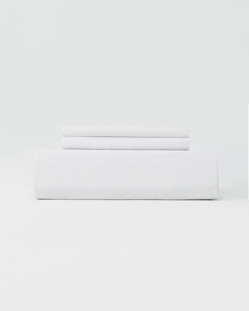 White Fitted Sheet Set