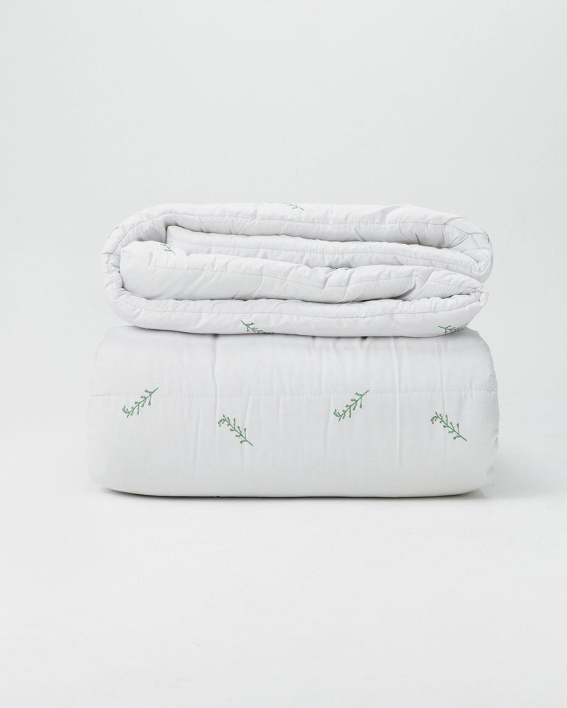 Leaf x White Fiber Duvet