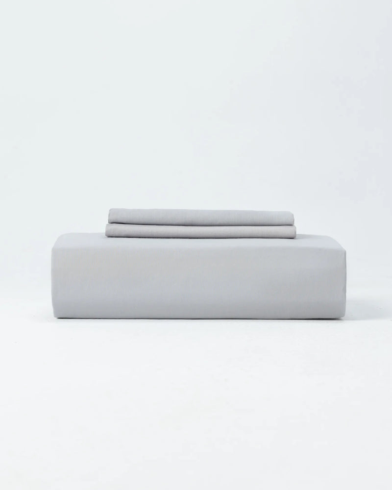 Grey Fitted Sheet Set