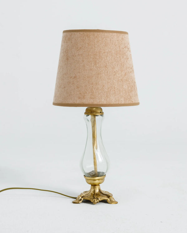 Brass Base Glass Lamp