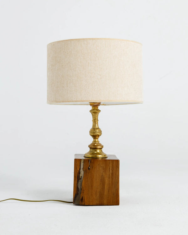 Wooden Base Lamp