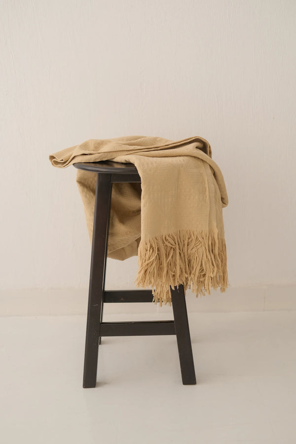 Beige Throw Blanket