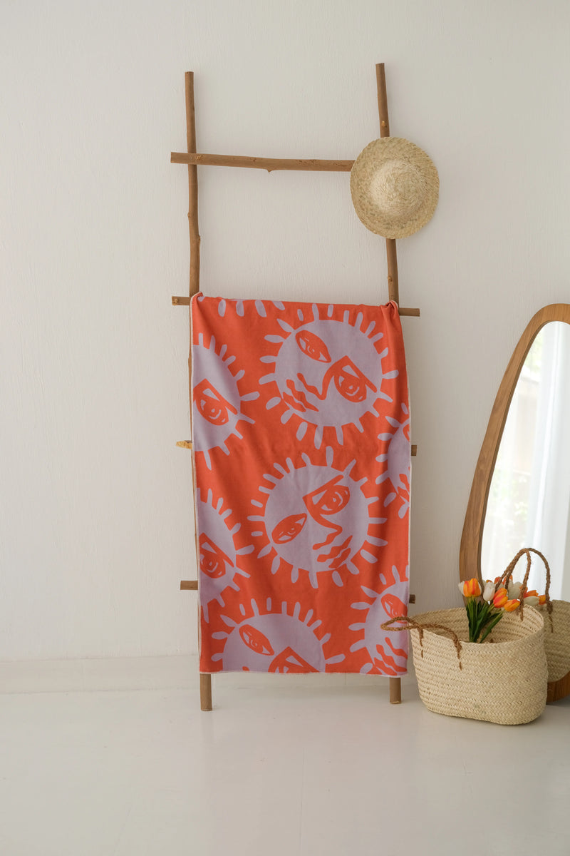 Watch The Sun Beach Towel
