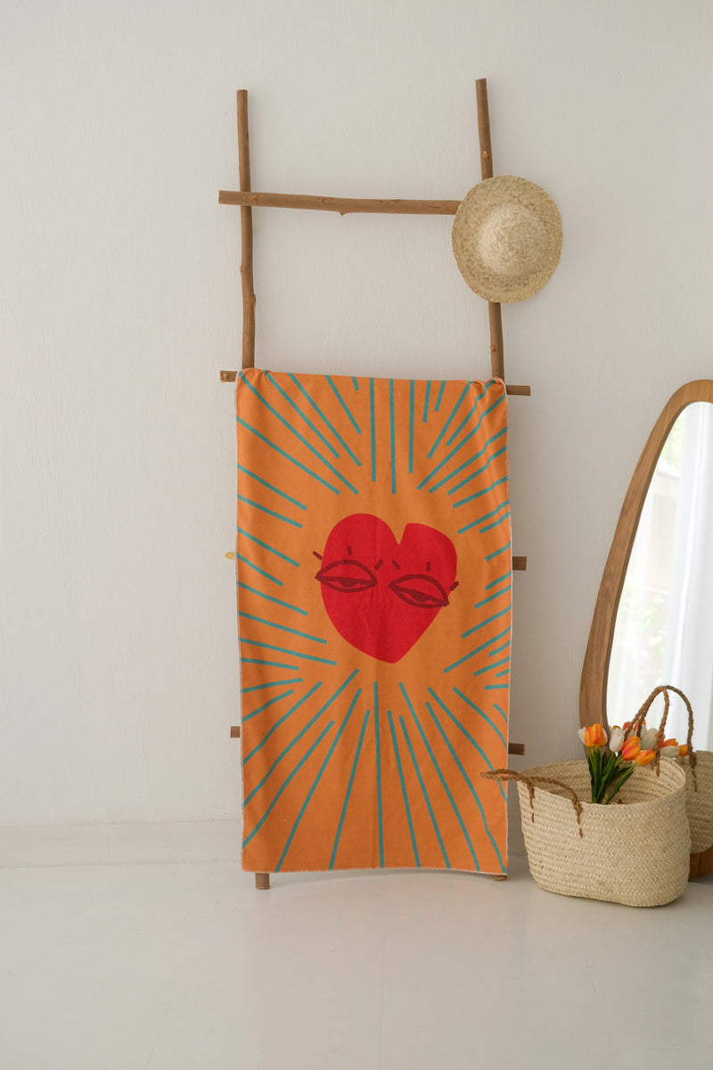 The Cool Heart Beach Towel
