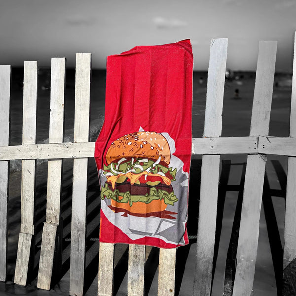 Burger Beach Towel