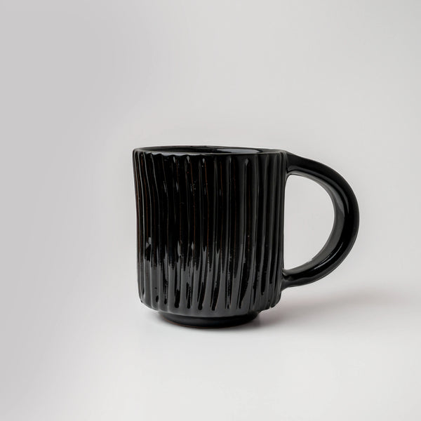 Black Striped Mug